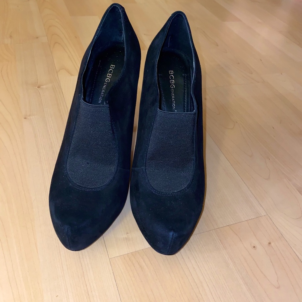 BCBGeneration Black Microsuede Priyah Heel